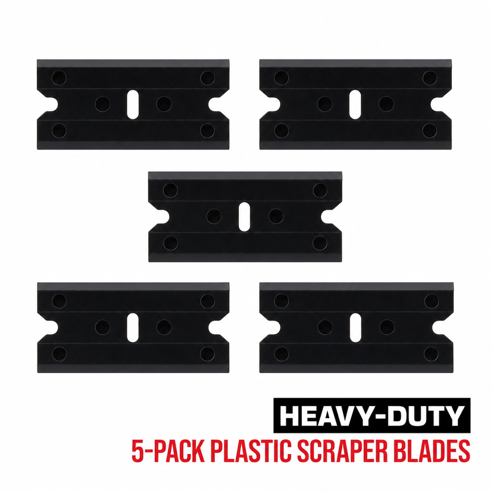 Hyper Tough Plastic Scraper Blades, 5 Pack