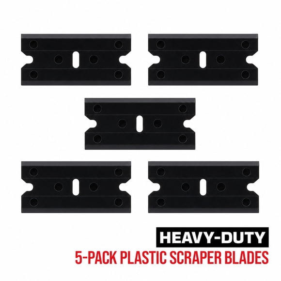Hyper Tough Plastic Scraper Blades, 5 Pack