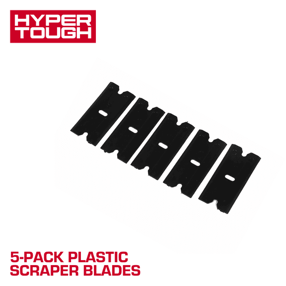 Hyper Tough Plastic Scraper Blades, 5 Pack