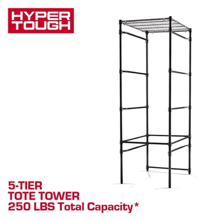 Hyper Tough 5-Tier Tote Tower, Black