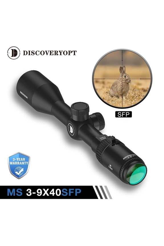 MS 3-9X40 Optics Scope 25.4MM Tube Compact Riflescope For Hunting Second Focal Plane