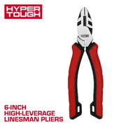 Hyper Tough 6-inch High Leverage Lineman Pliers with Dual Material Comfort Grips