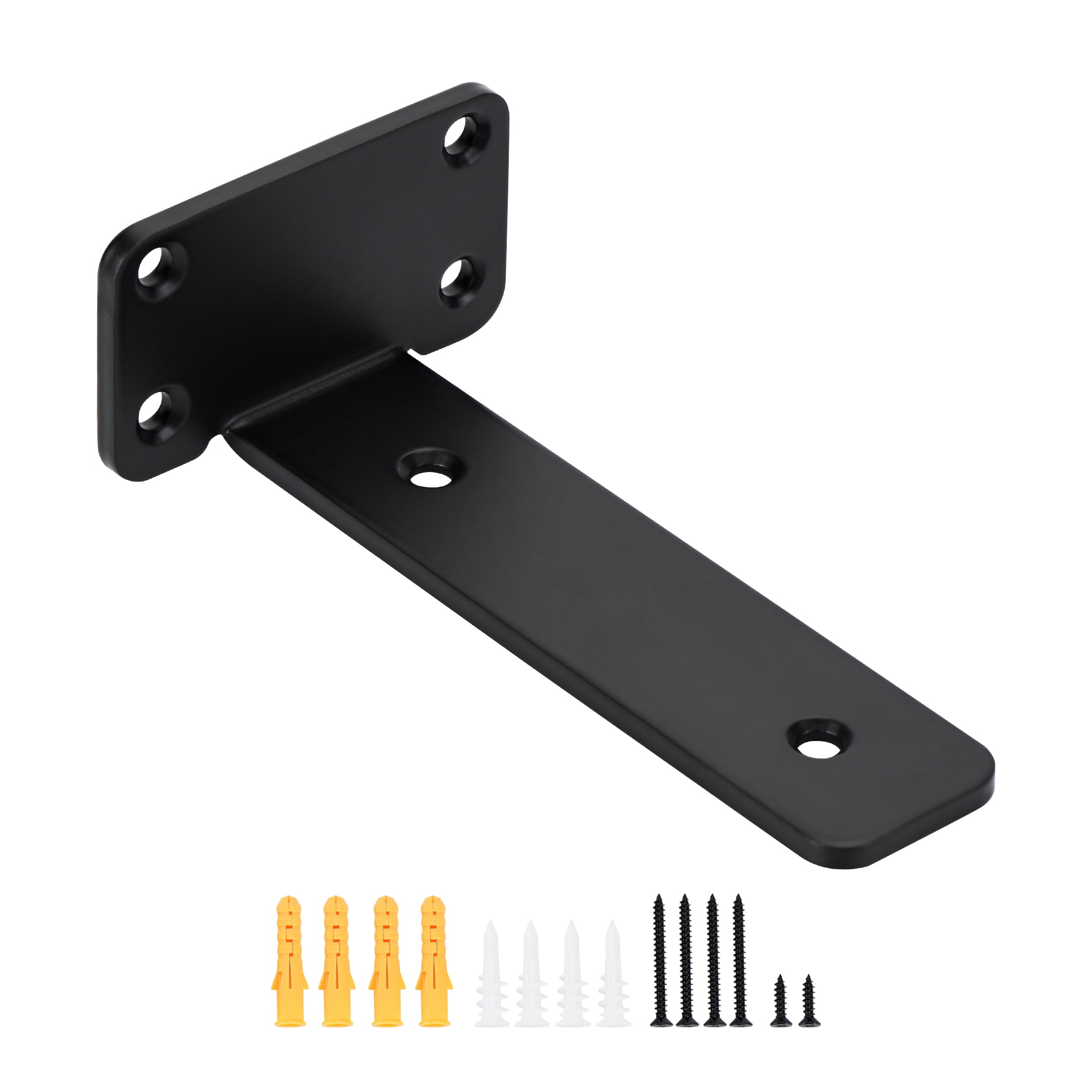 6 inch Floating Shelf Brackets, Black, 6PK