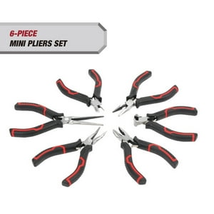 Set de 6 Piezas de Alicates Miniatura Hyper Tough con Mangos Ergonómicos de Agarre Suave