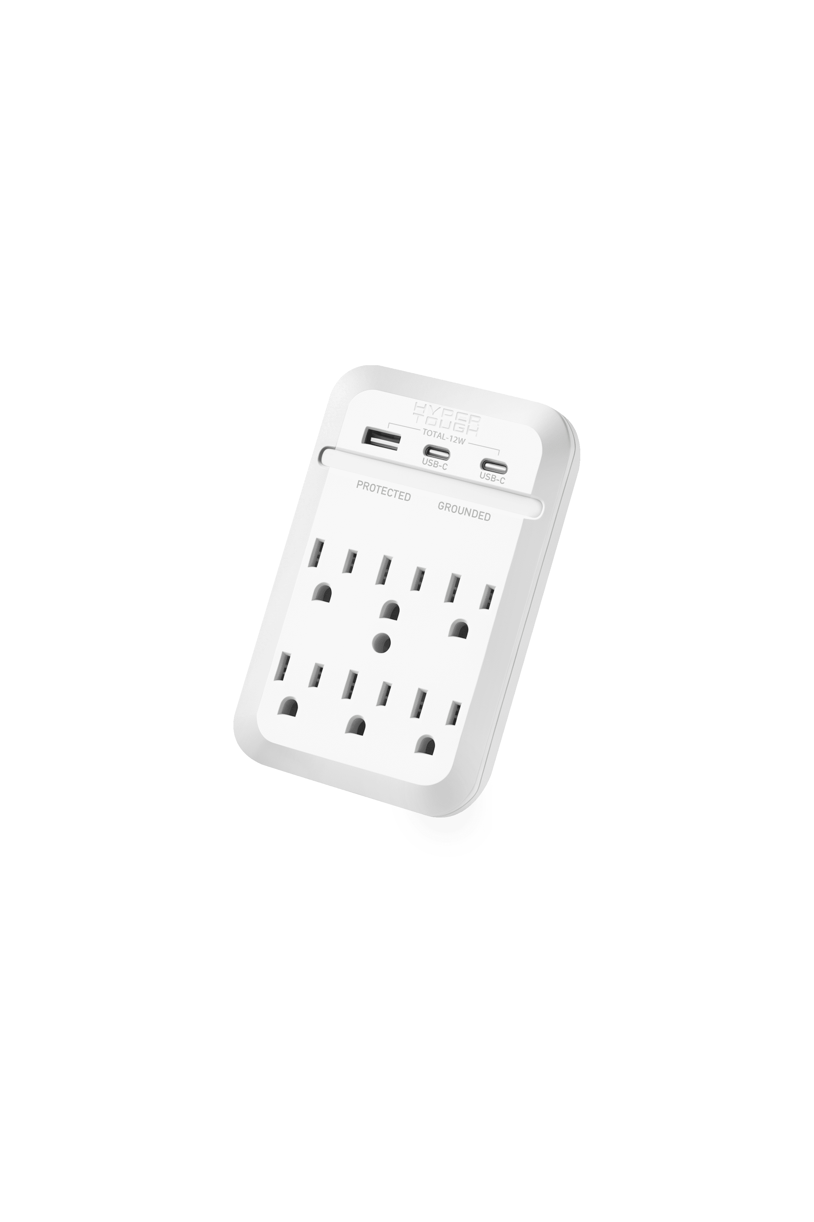 Hyper Tough Electrical USB Outlet Extender With 6 Outlet, USB Ports and Surge Protector
