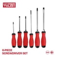 thumbnail image 1 of Hyper Tough 6-Piece Screwdriver Set with Dual Material Tri-Oval Comfort Grips, 1 of 14