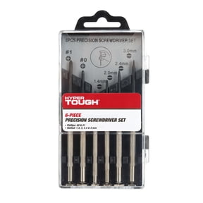 Hyper Tough 6 Piece Precision Philips and Slotted Screwdriver Set 8TS0081R, Steel