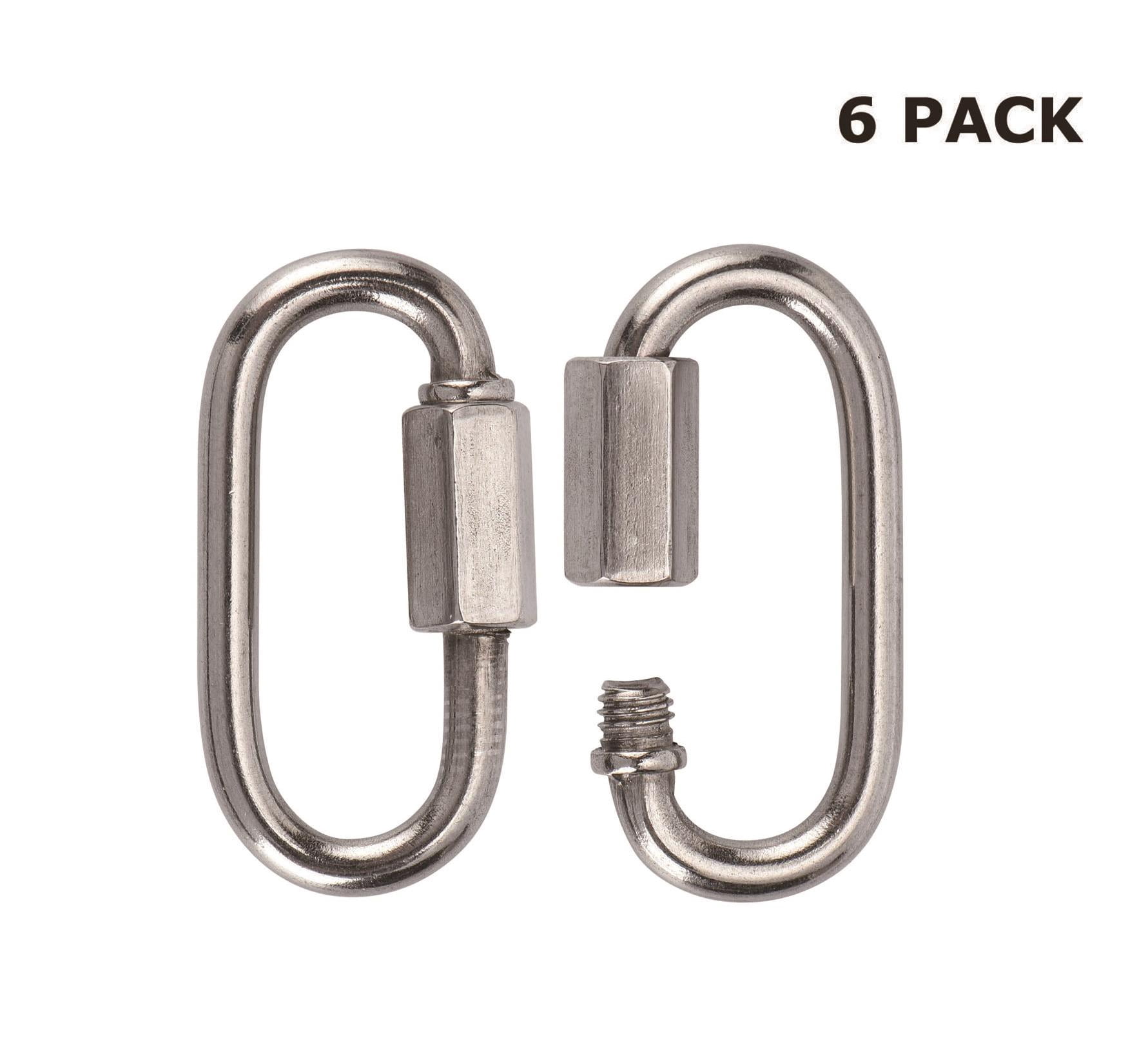Hyper Tough 3-1/2 in. x 5/16 in. Chain Quick Links, Stainless Steel, 6 Pack