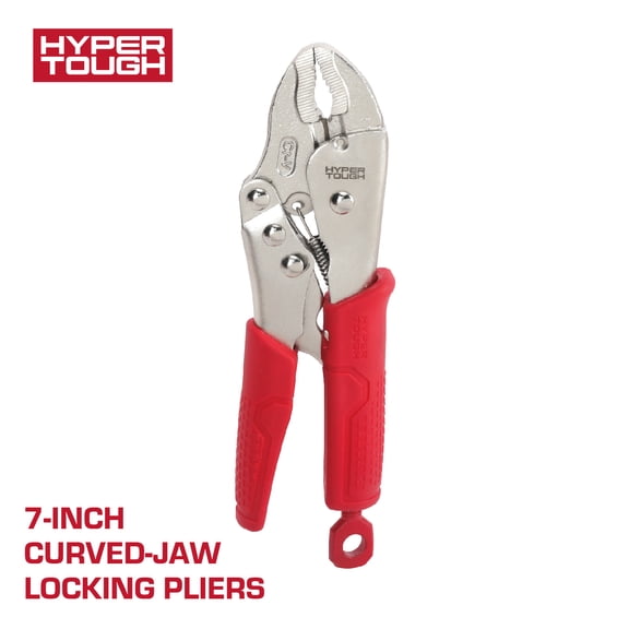 Hyper Tough 7-inch Curved Jaw Locking Pliers with Triggerless Release