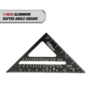 Hyper Tough 7-Inch Aluminum Rafter Angle Square, Black