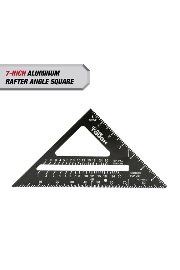 7-Inch Aluminum Rafter Angle Square, Black