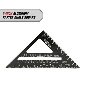 Hyper Tough 7-Inch Aluminum Rafter Angle Square, Black