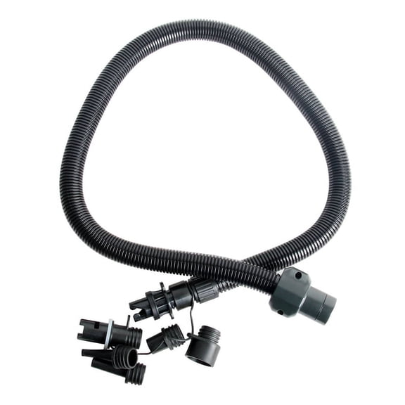 HT-782 Electric Air Pump Replacement Inflatable Hose with 5 Assorted Nozzles, Flexible Plastic Inflation Tube for SUP Board Kayak Pool Float