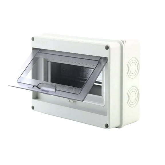 HT-8 ABS Plastic Waterproof Distribution Box 8 Circuit IP65 Rated Electrical Panel for Indoor Outdoor Use 192x145x90mm Wall Mount