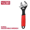 thumbnail image 1 of Hyper Tough 8-inch Wide Jaw Adjustable Wrench, Dual Material Comfort Grips, 1 of 13