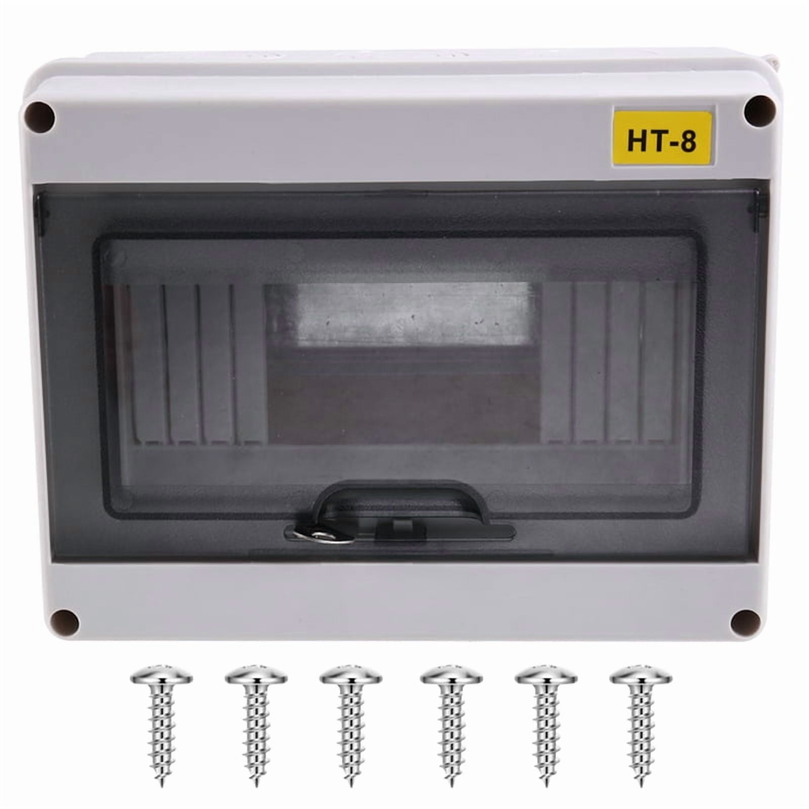 HT-8 Way IP65 Mcb Breaker Box Distribution Protection Box ABS Power Electronic Din Rail Enclosure for Circuit Breaker