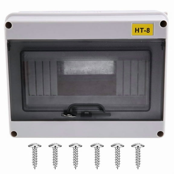 HT-8 Way IP65 Mcb Breaker Box Distribution Protection Box ABS Power Electronic Din Rail Enclosure for Circuit Breaker