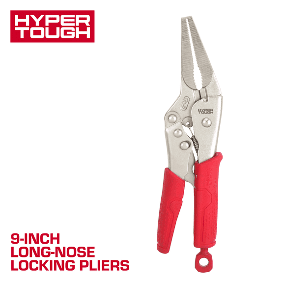 Hyper Tough 9 in Long-Nose Locking Pliers with Triggerless Release, Model 44265