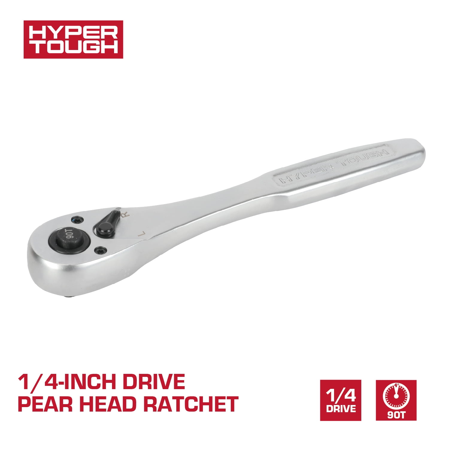 Hyper Tough 1/4-Inch Drive Pear Head Ratchet