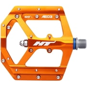 HT AE03 Evo+ Platform Pedals 9/16 Axle Aluminum Body 20 Adjustable Pins Orange
