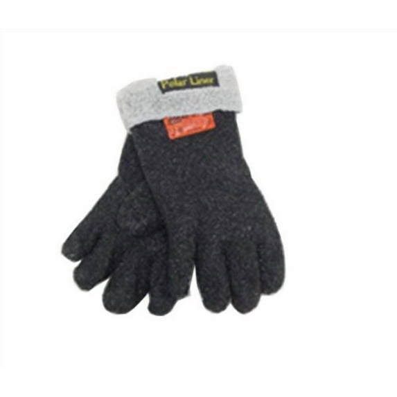 HT Alaskan Polar Ice Fishing Fleece Lined Gloves, Waterproof, Large, Black