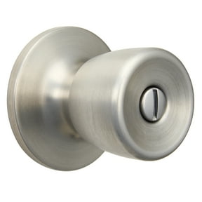 Hyper Tough Tulip Style Interior Privacy Doorknob in Stainless Steel Finish