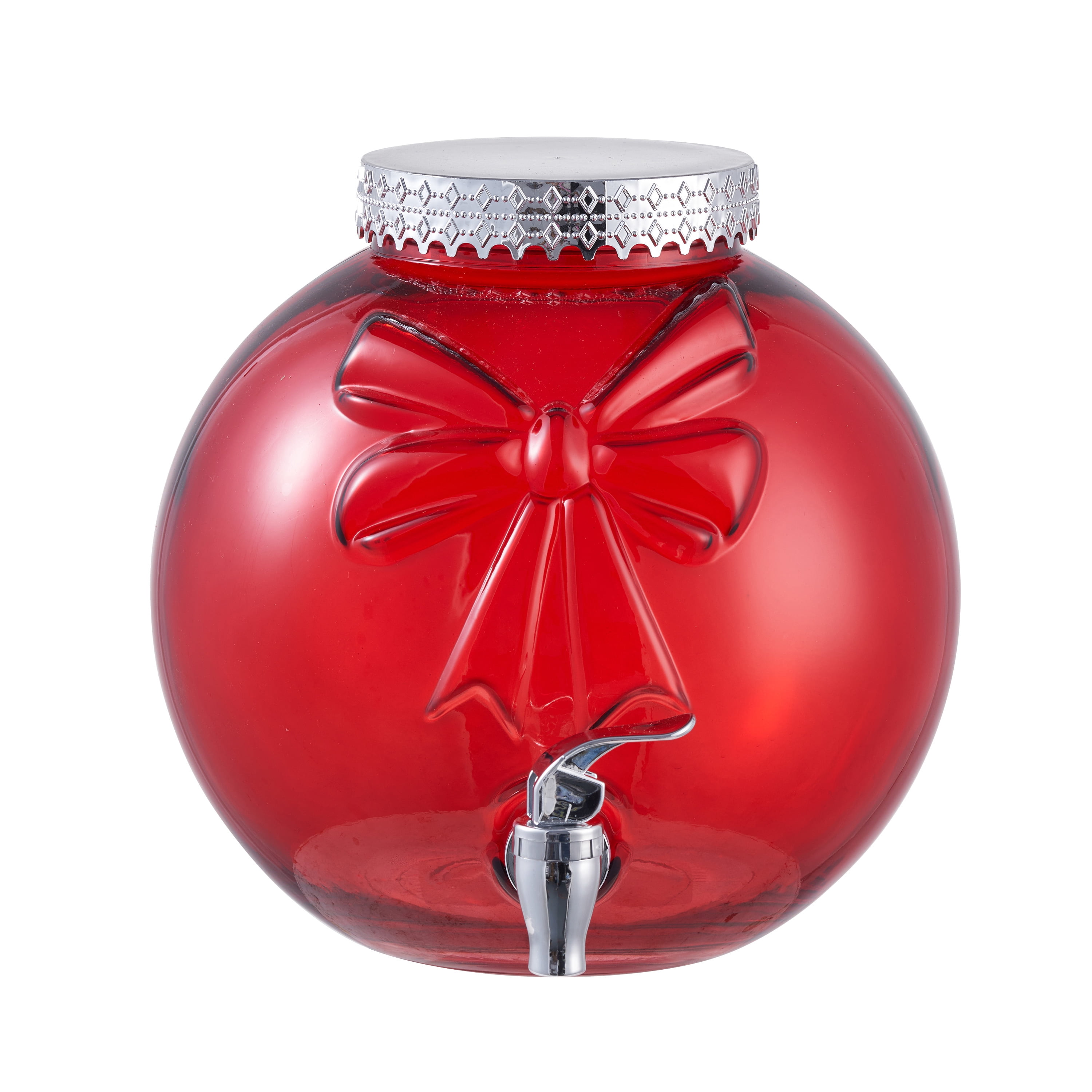 Ornament Dispenser Red Glass 1.5 Gallon Holiday Time - Walmart.com
