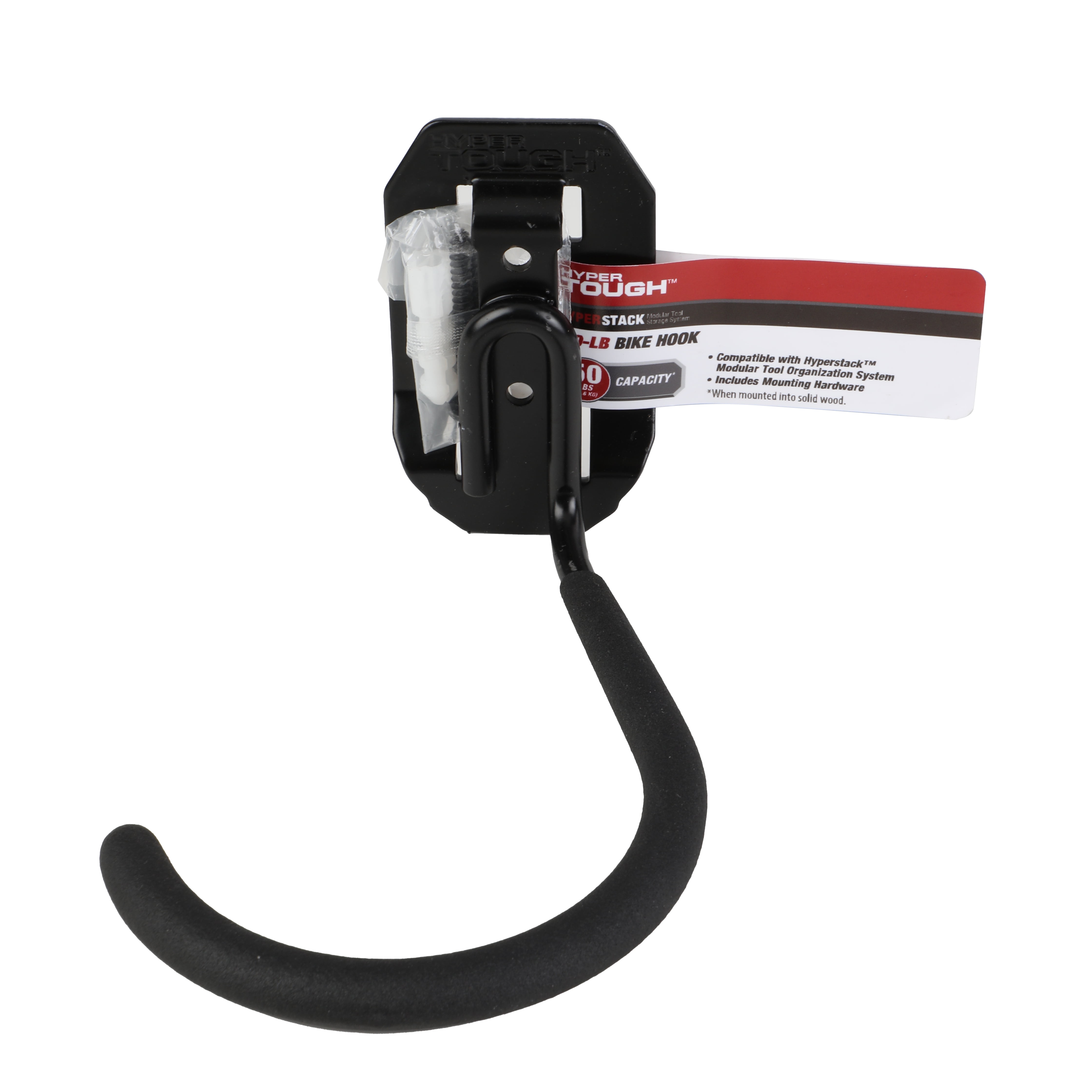 Hyper Tough Hyper Stack Garage Storage Bike Hook, Black, Heavy