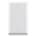 thumbnail image 1 of Hyper Tough Blank Outlet Wallplate, Covers Unused Electrical Boxes, Impact Resistant, Glossy Finish, White, 1 of 7