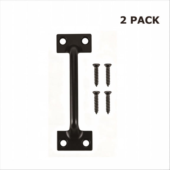 Hyper Tough Window Sash Lift Pull, Matte Black, 2 Pack