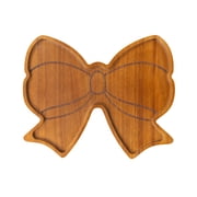 Holiday Time Acacia Wood Bow Charcuterie Board, 12.99 IN W x 10.5 IN D x 0.78 IN H, Kitchen