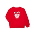 thumbnail image 1 of Holiday Time Girls Christmas Fleece Graphic Sweatshirt, Sizes 4-18, 1 of 3