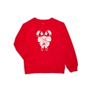 HOLIDAY TIME Girls Christmas Fleece Graphic Sweatshirt, Sizes 4-18