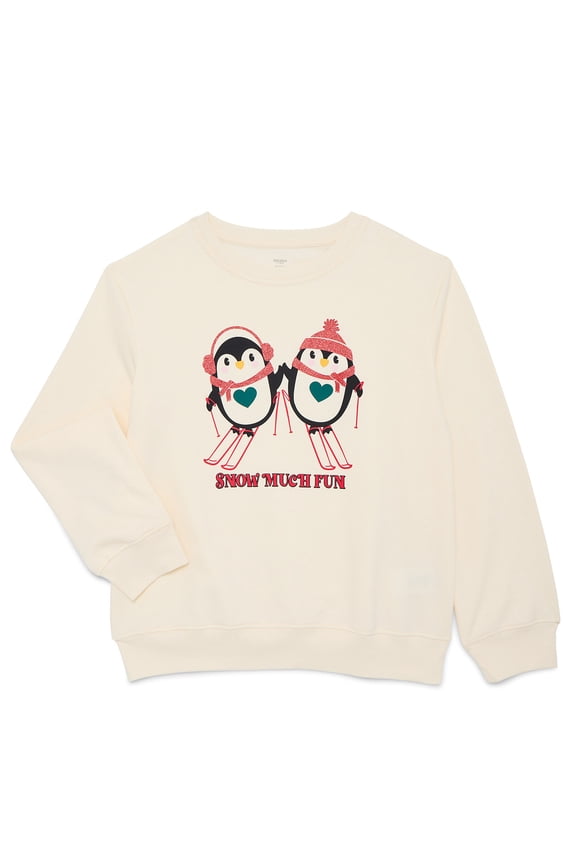 Girls Christmas Fleece Graphic Sweatshirt, Sizes 4-18