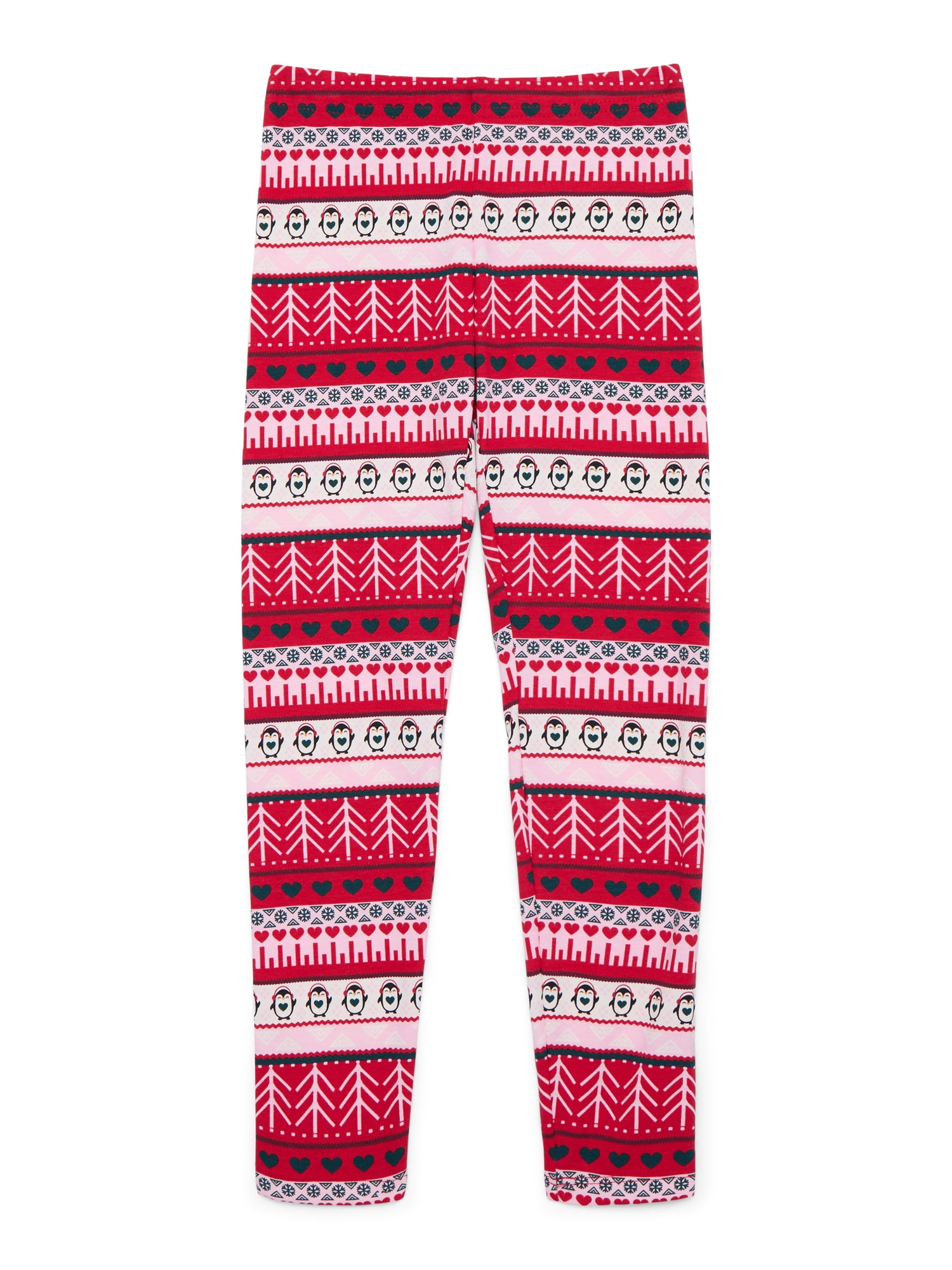 Holiday Time Girls Christmas Printed Leggings, Sizes 4-18