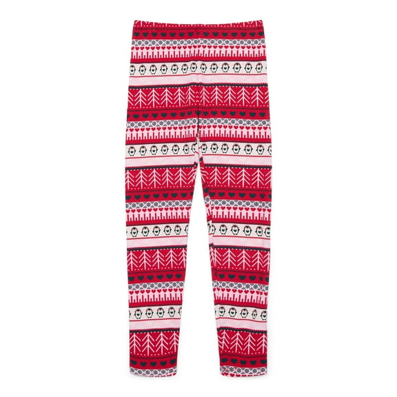 Holiday Time Girls Christmas Printed Leggings, Sizes 4-18