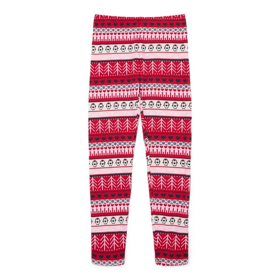Holiday Time Girls Christmas Printed Leggings, Sizes 4-18