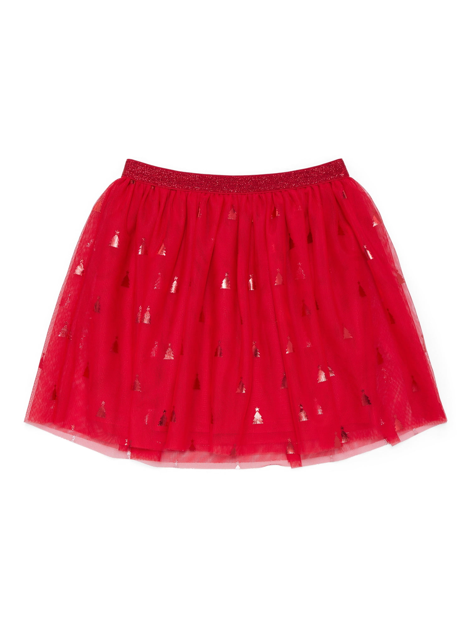 Holiday Time Girls Christmas Mesh Tutu Skirt, Sizes 4-18
