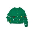 thumbnail image 1 of Holiday Time Girls Fringe Cardigan Sweater with 3D Trim, Sizes 4-18 & Plus, 1 of 4