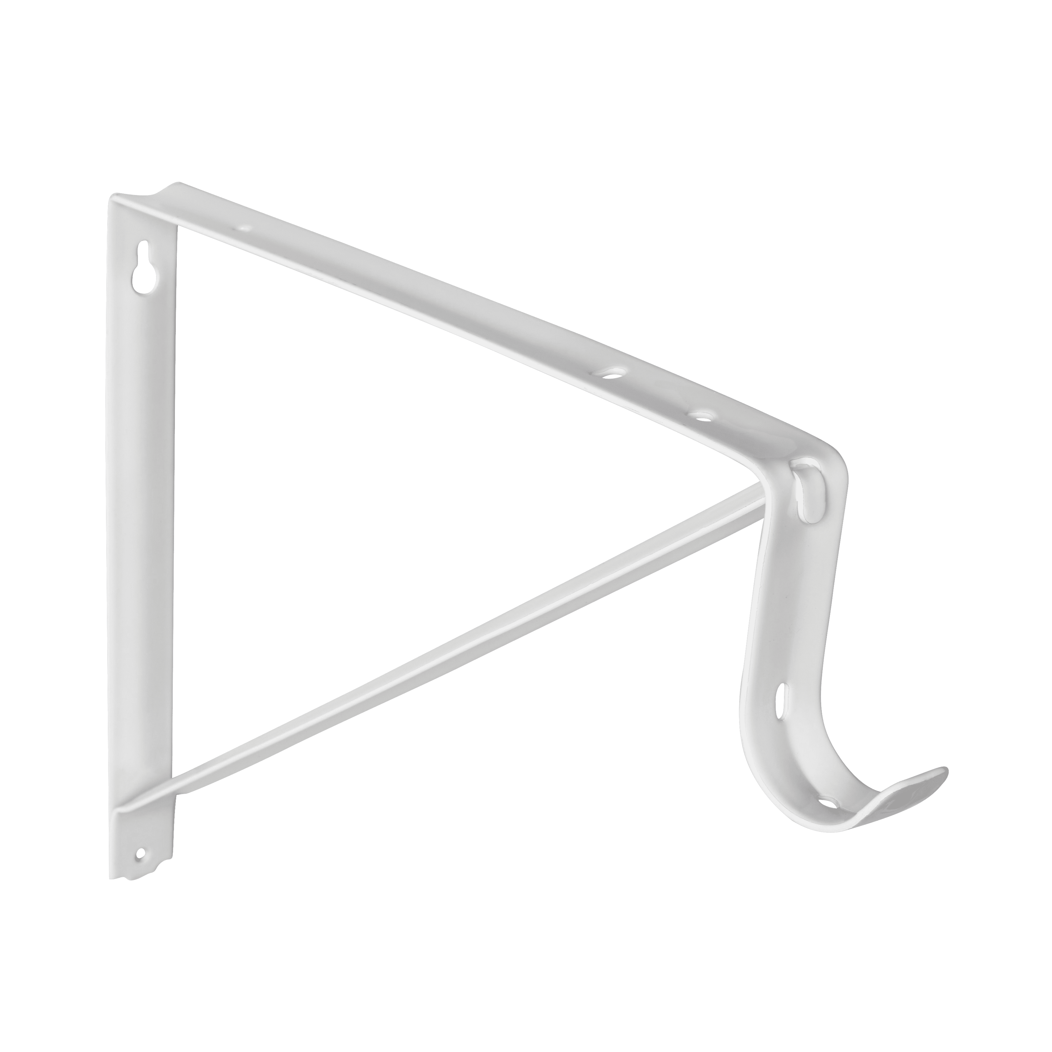 Hyper Tough Closet Rod Bracket, White,1 Pack ,12 in,(Actual Use Dimensions: 9.3 in x 12.8 in)