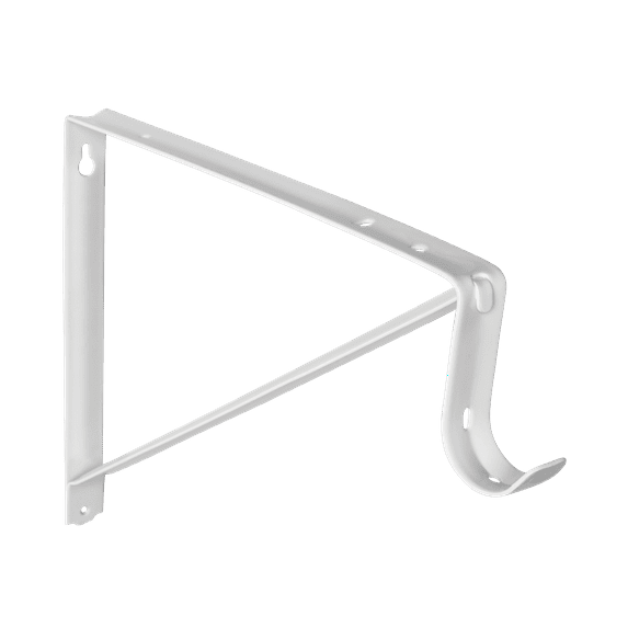 Hyper Tough 12 inch Closet Rod Bracket White