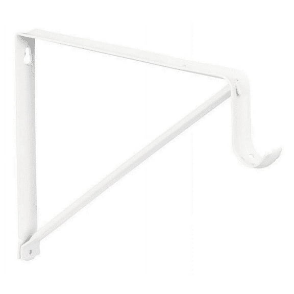 Hyper Tough 12 inch Closet Rod Bracket White