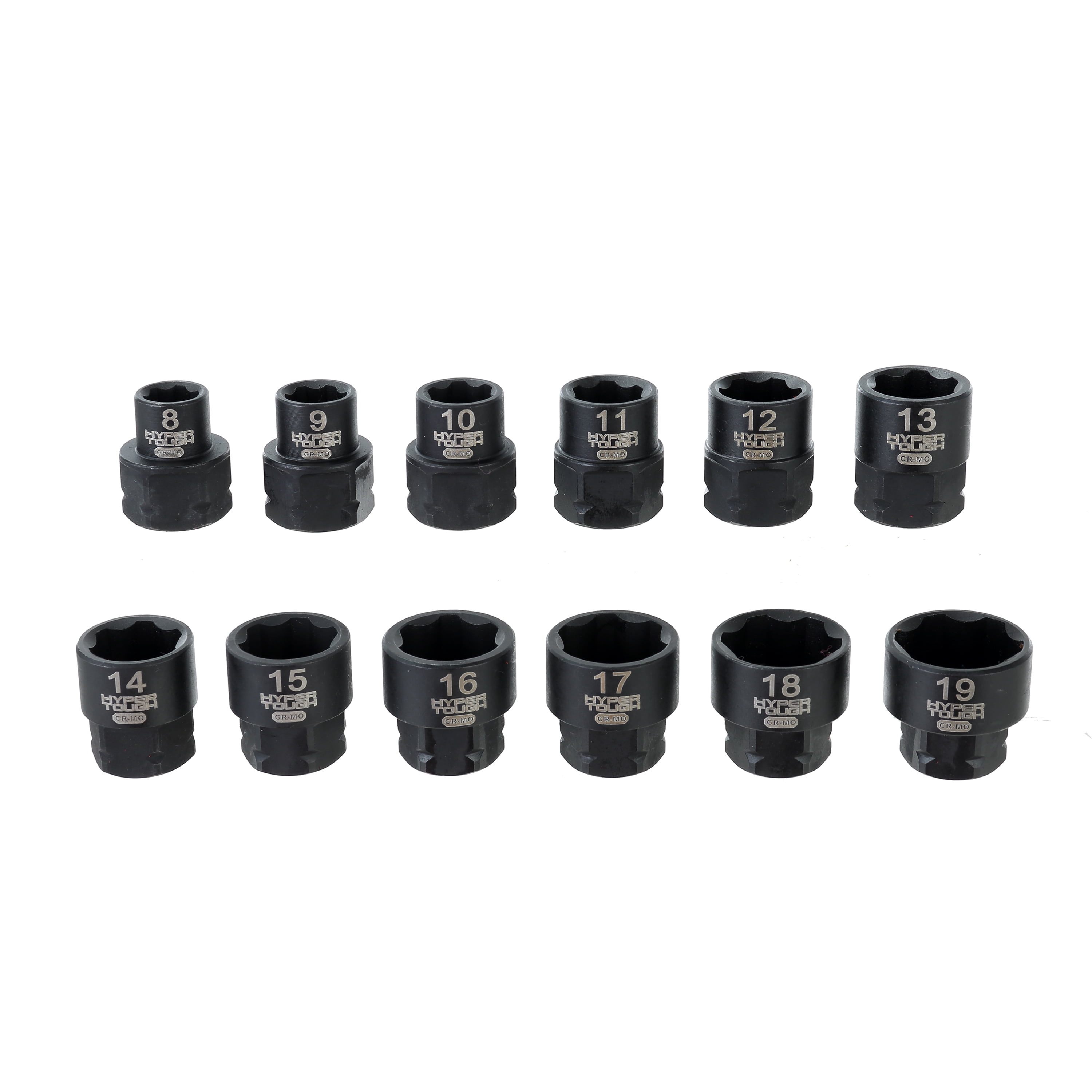 Hyper Tough 3/8-Inch Drive Nano Low-Profile 12-Piece Metric Socket Set