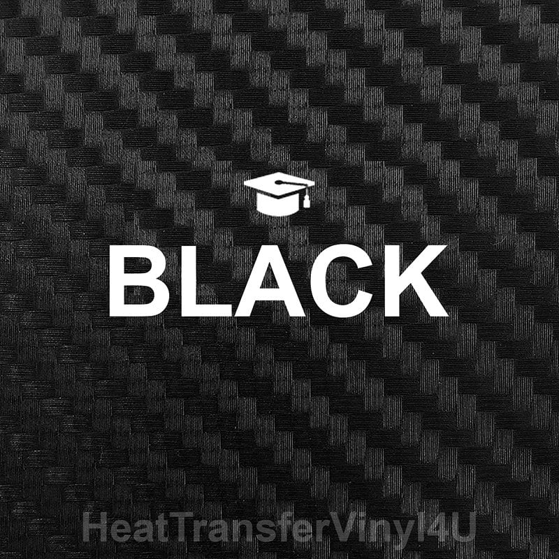 HT Carbon Iron On Heat Transfer Vinyl 20" Black, 10 Yards