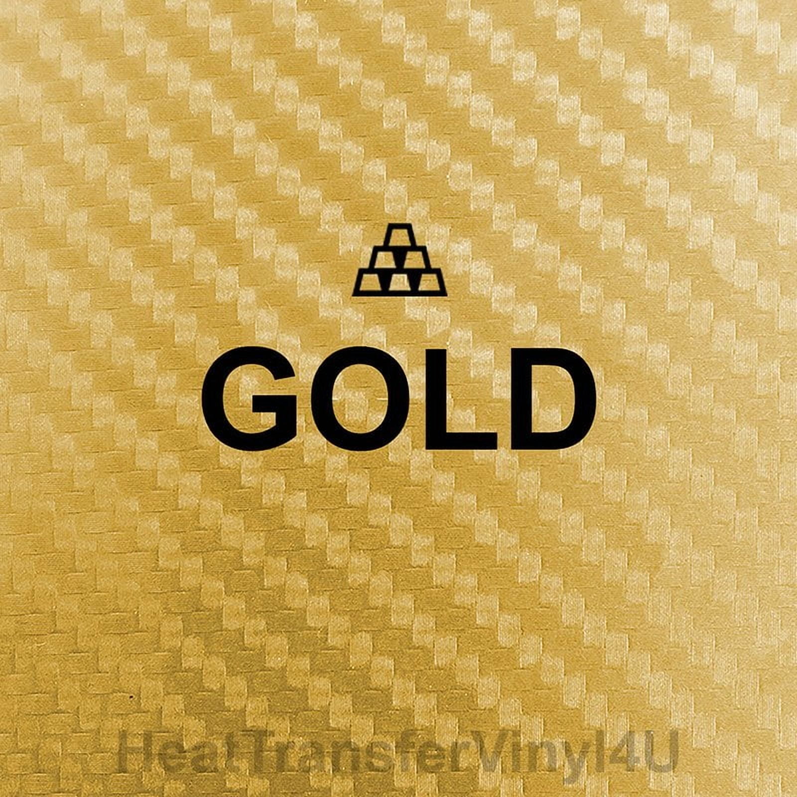 HT Carbon Iron On Heat Transfer Vinyl 20" Gold, 1 Yard