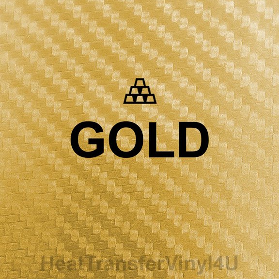 HT Carbon Iron On Heat Transfer Vinyl 20" Gold, 25 Yards