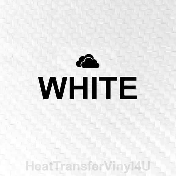 HT Carbon Iron On Heat Transfer Vinyl 20" White, 1 Foot