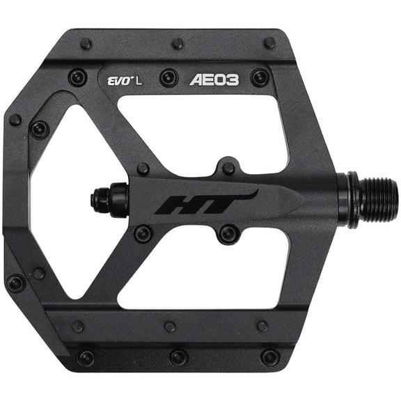 HT Components AE03 EVO+ Platform Aluminum Pedals 9/16" Stealth Black