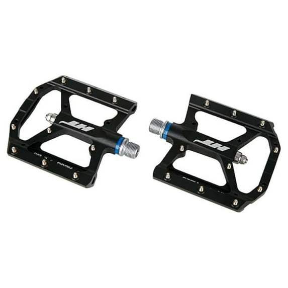 HT Components AE05 EVO+ Platform Pedals, Body: Aluminum, Spindle: Cr-Mo, 9/16'', Black, Pair