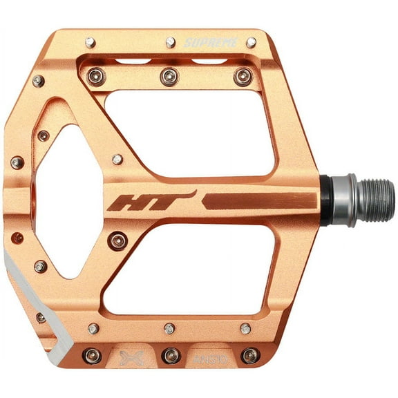 HT ANS10 Platform Pedals 9/16" Axle Aluminum Body 20 Replaceable Pins Rose Gold